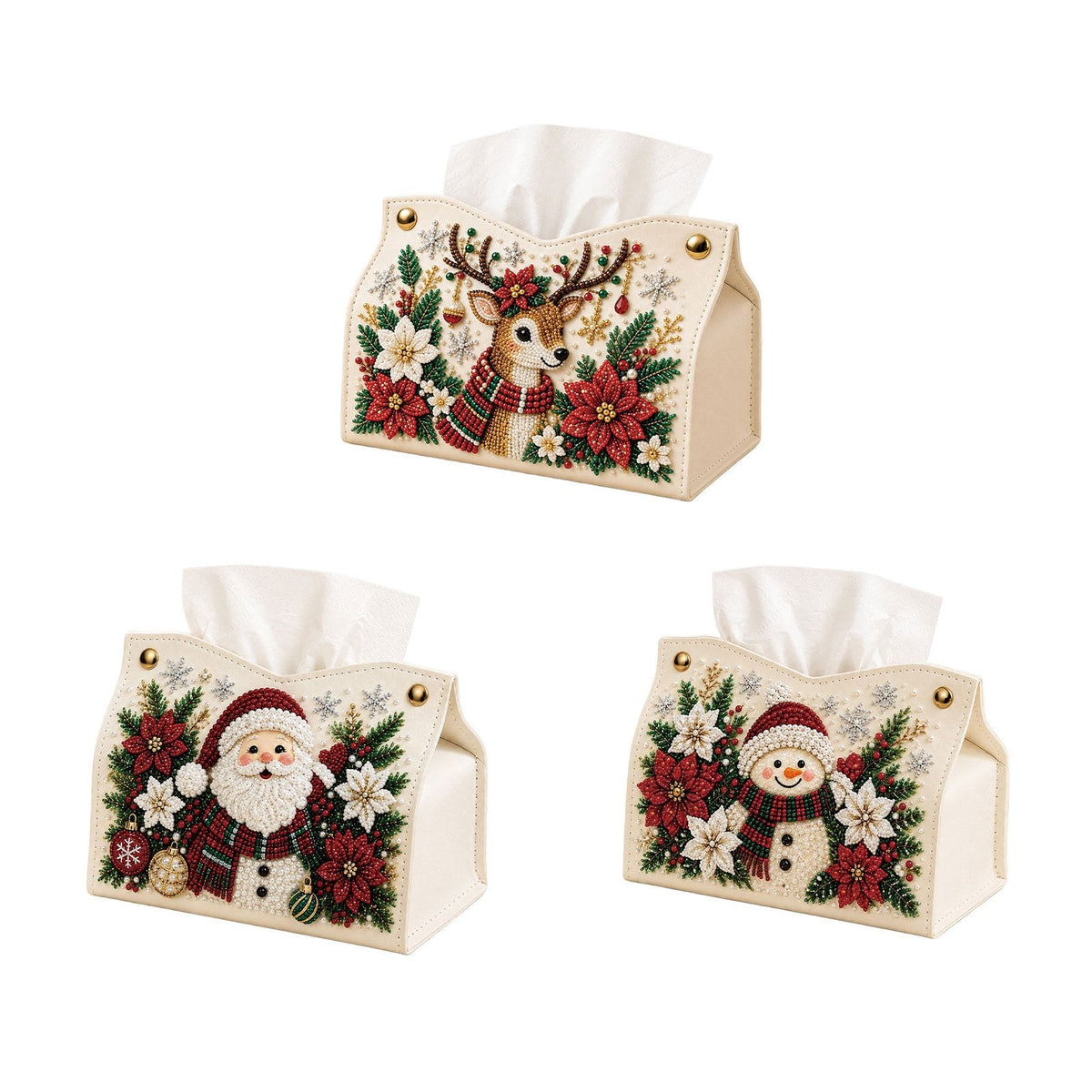 DIY Christmas Diamond Painting Tissue Box