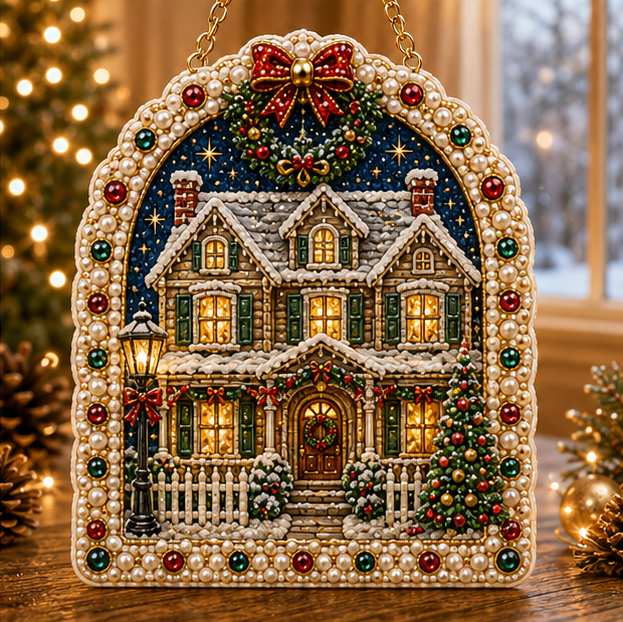 DIY Jeweled Christmas Story Window Hanging Ornament Kit