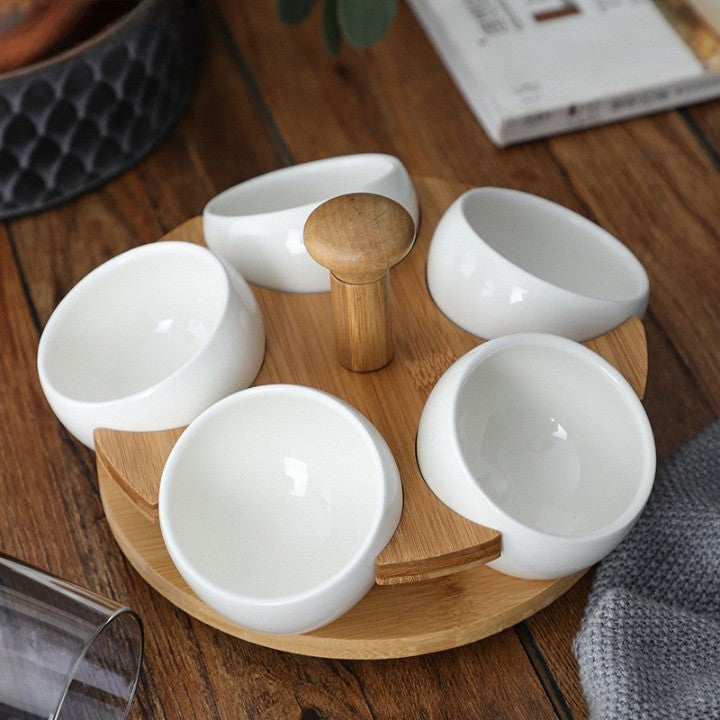 Sikunuo | Tea Time Bamboo Porcelain Snack Tray