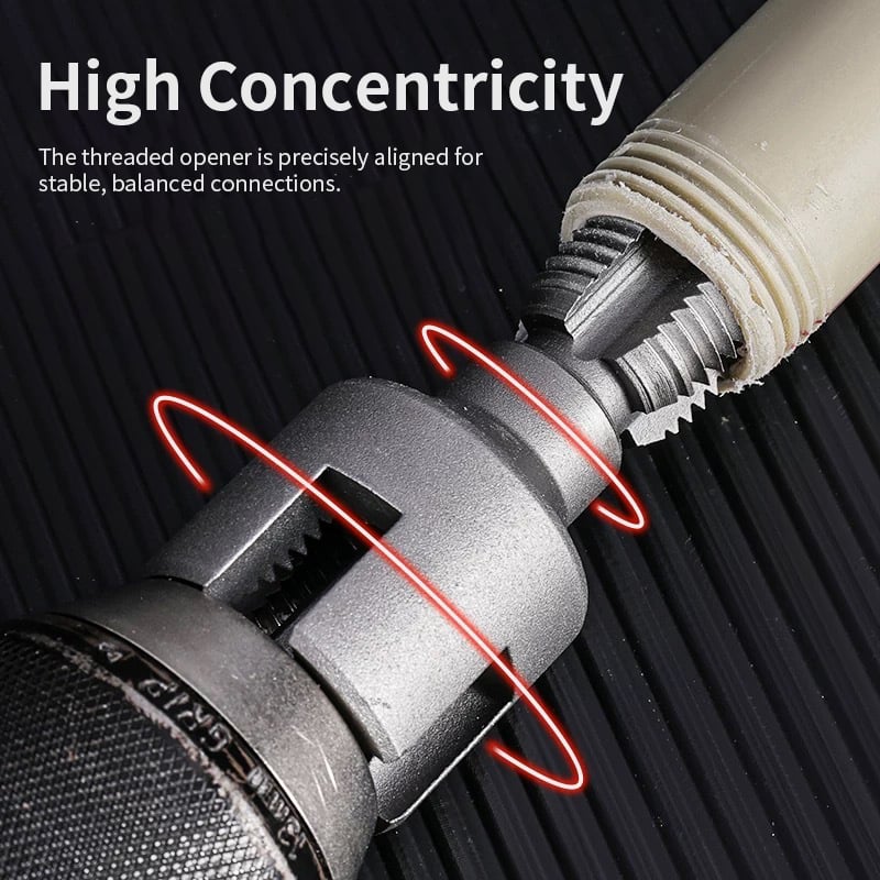 Sikunuo | Pipe Threading Tool | Dual-Function Internal & External Threads | 40Cr Alloy Steel | 1/2" or 3/4"