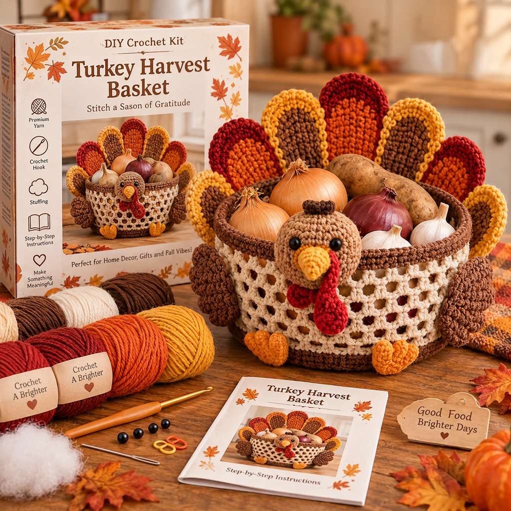 Harvest Basket Crochet DIY Kit