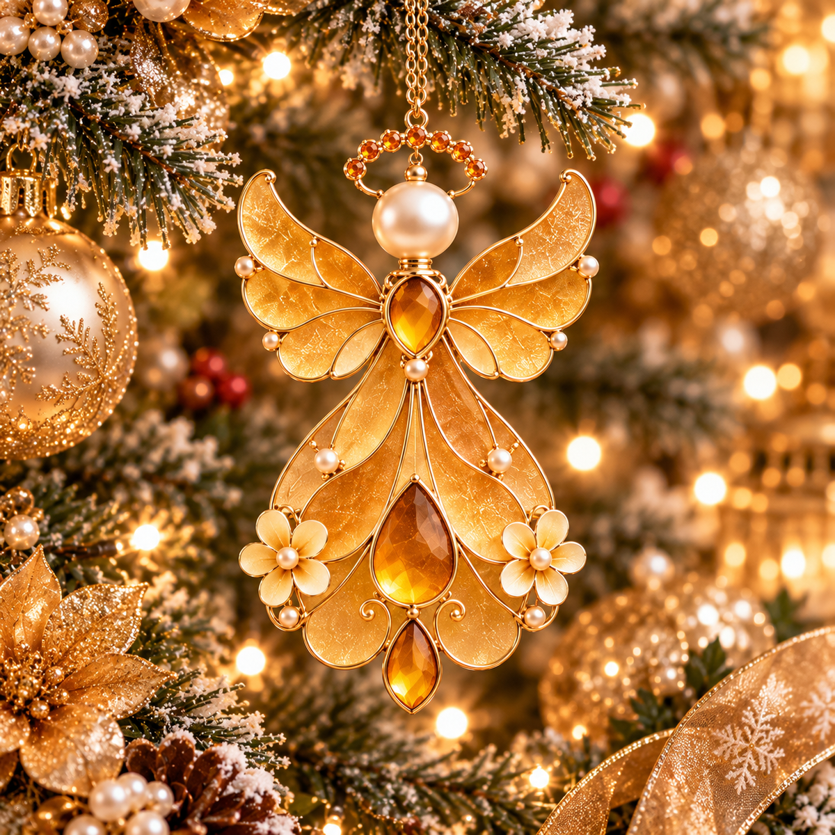 12-Month Birthstone Angel Ornament Collection