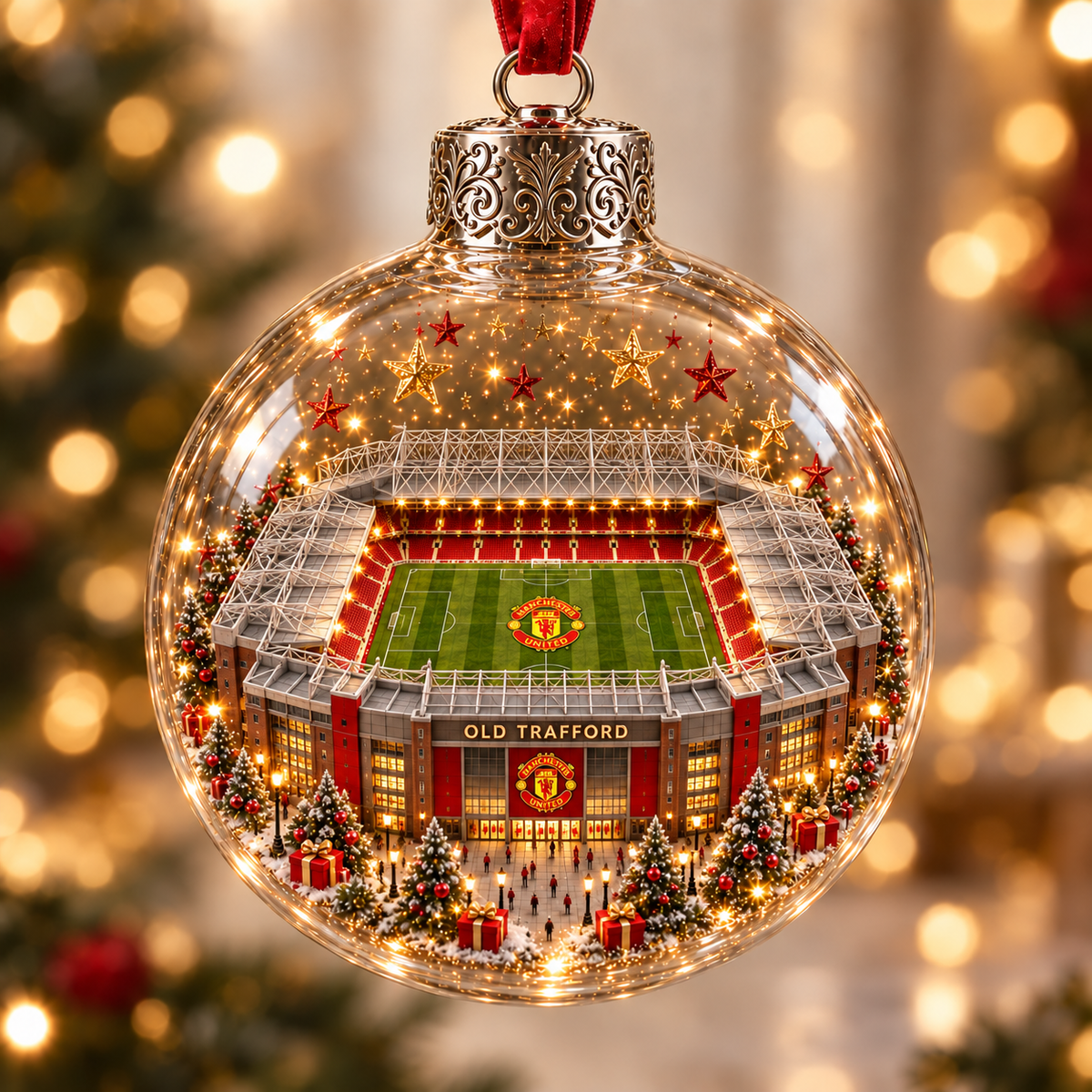 Bring the Stadium Home — Light-Up Football Stadium Christmas Ornament