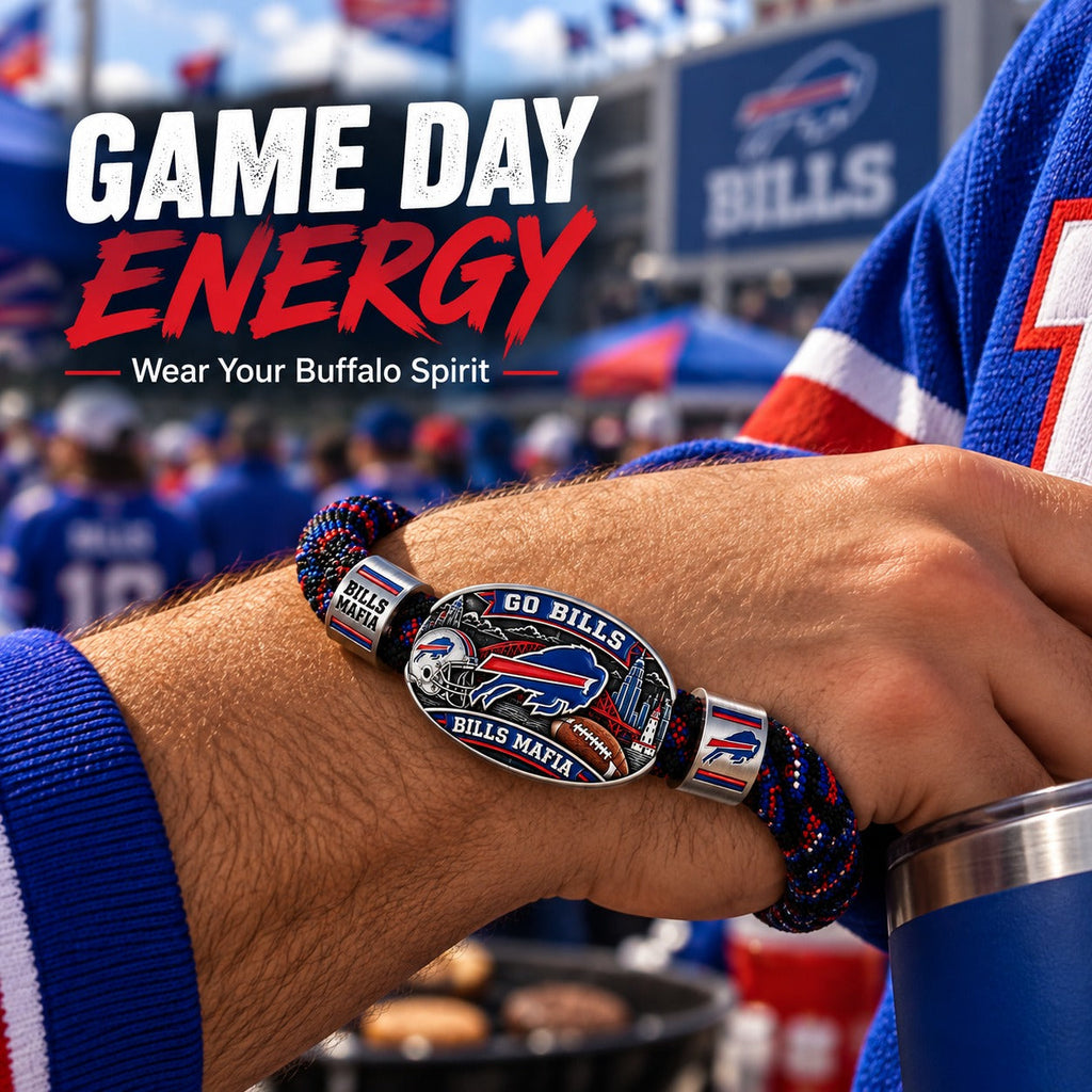 Buffalo Football Heritage Braided Bracelet