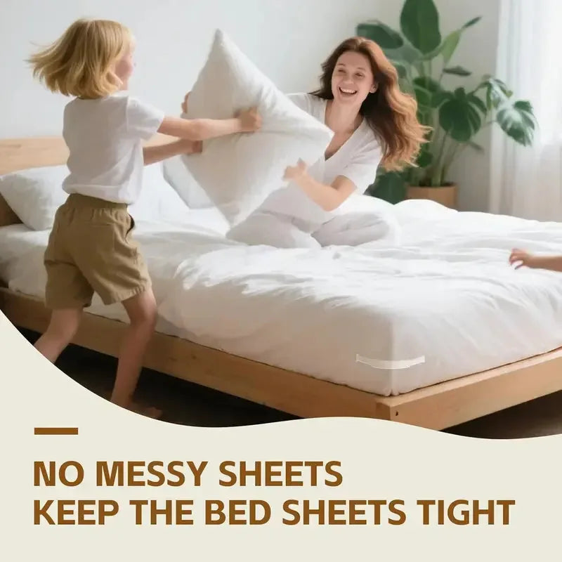 Secure Fit Sheet Holders – Wrinkle-Free. Slip-Free Bed