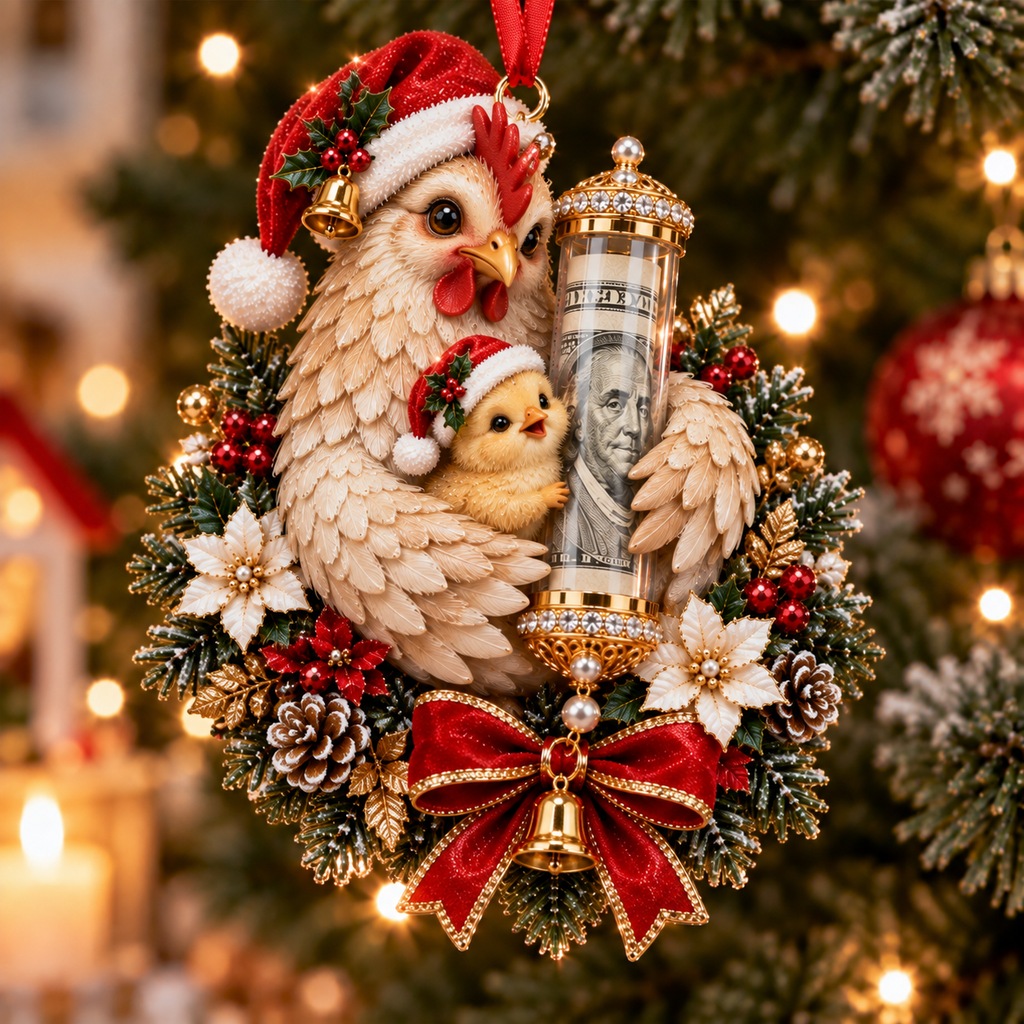 Christmas Cute Animal Cash Gift Ornament – Holiday Tree Decoration