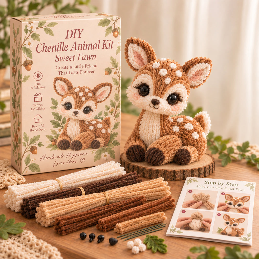 DIY Chenille Animal Kit – 8 Adorable Woodland Friends