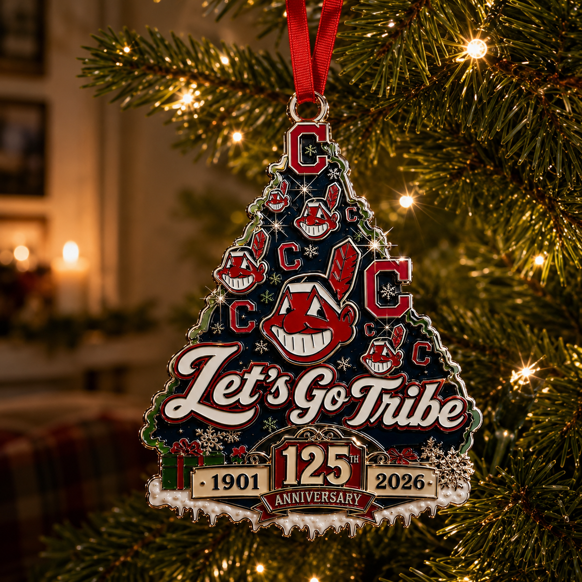Cleveland Baseball 125th Anniversary Christmas Tree Ornament