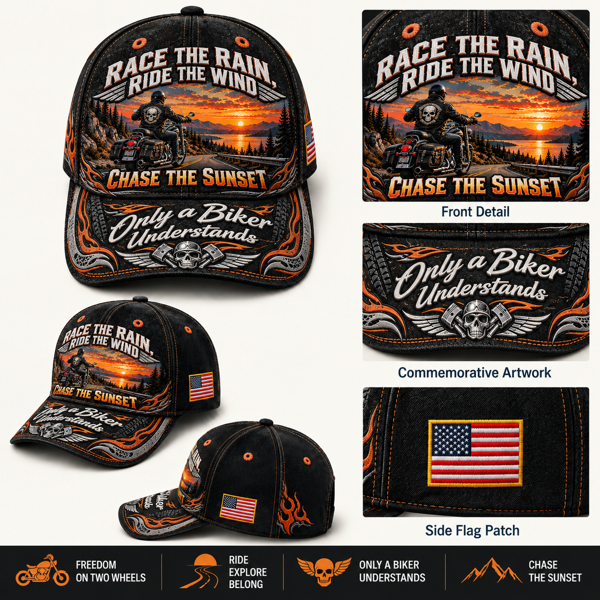 Only a Biker Understands – Vintage Motorcycle Baseball Cap