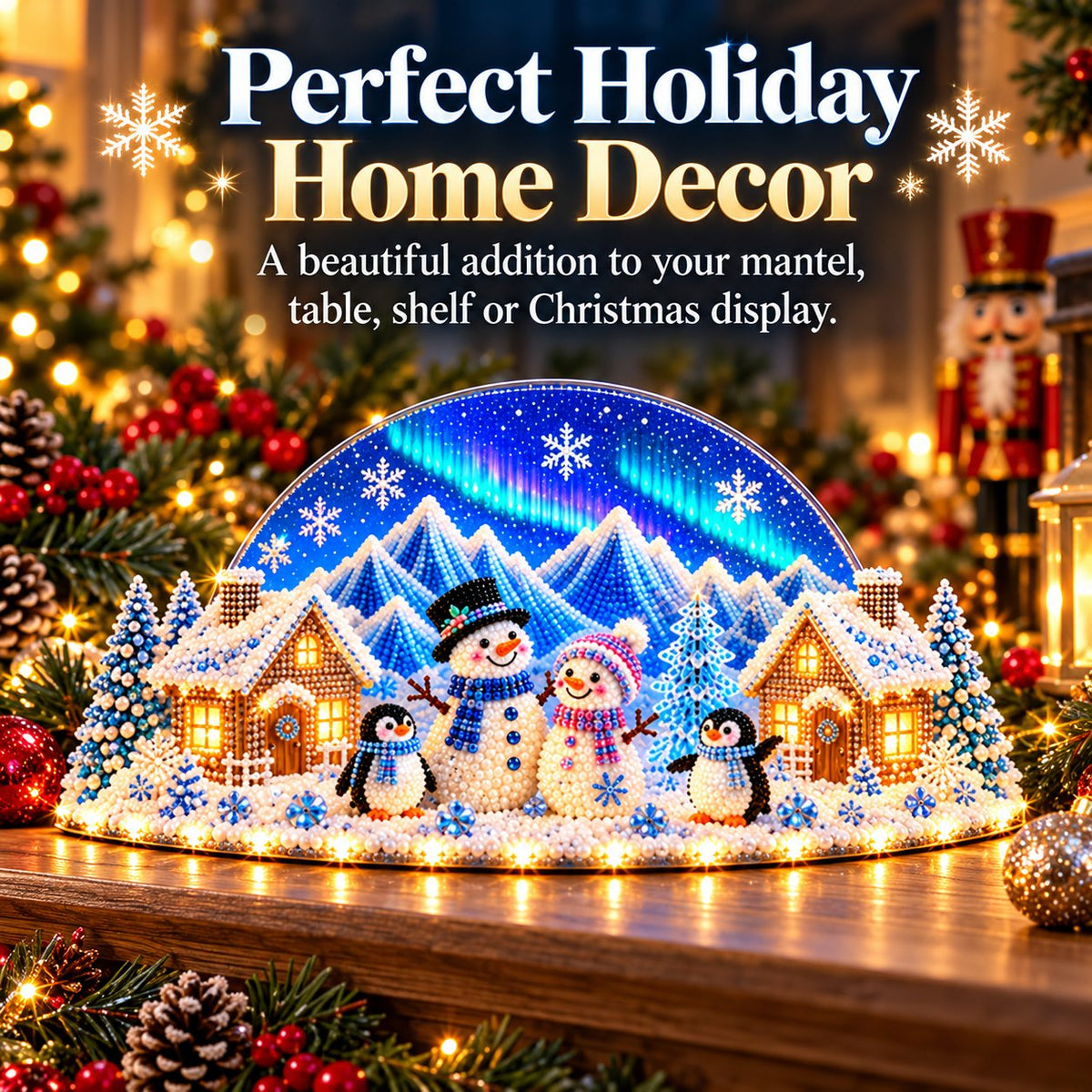 Beginner-Friendly DIY Winter Village Diamond Art Kit