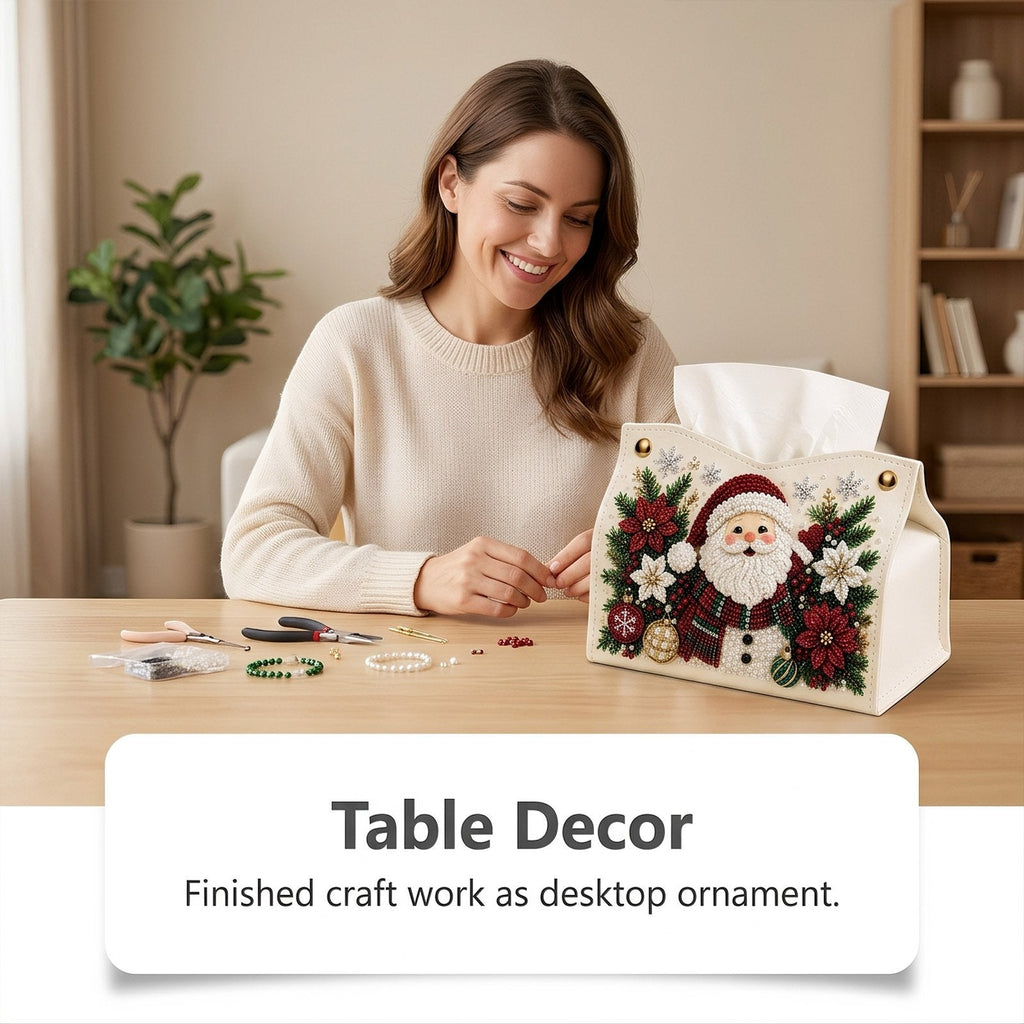 DIY Christmas Diamond Painting Tissue Box