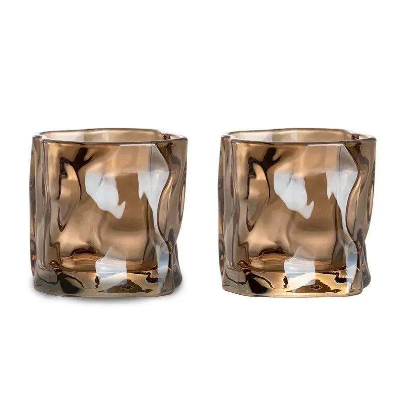 Sikunuo | Elegant Glacier Ripple Whisky Glass