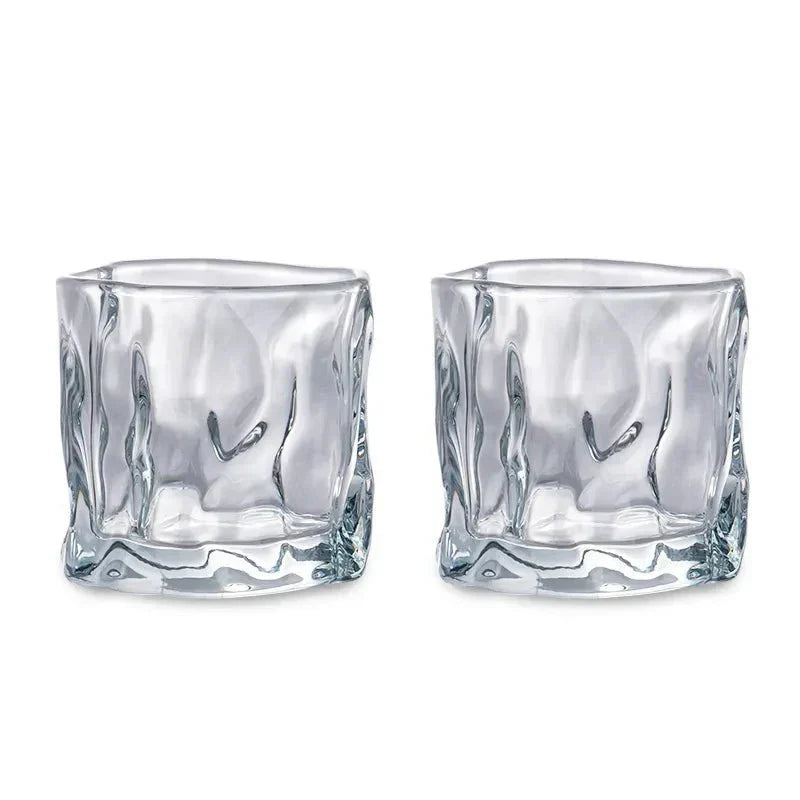 Sikunuo | Elegant Glacier Ripple Whisky Glass