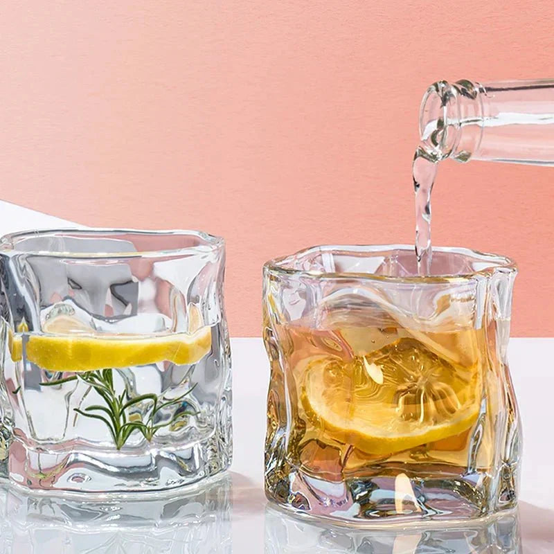 Sikunuo | Elegant Glacier Ripple Whisky Glass
