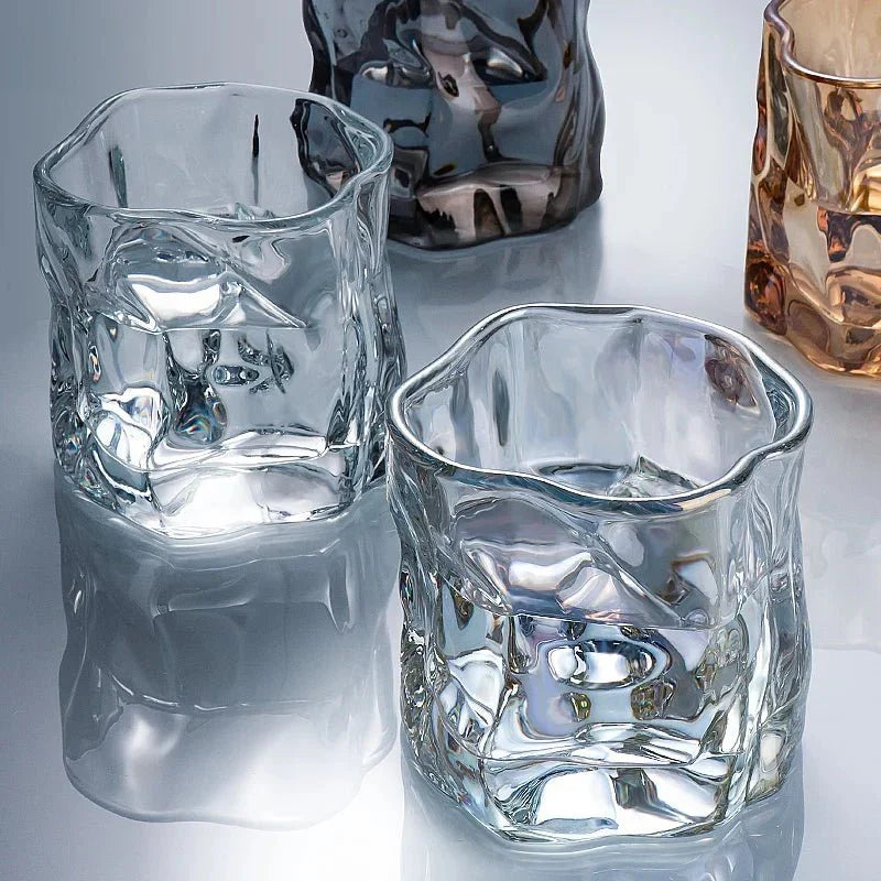 Sikunuo | Elegant Glacier Ripple Whisky Glass