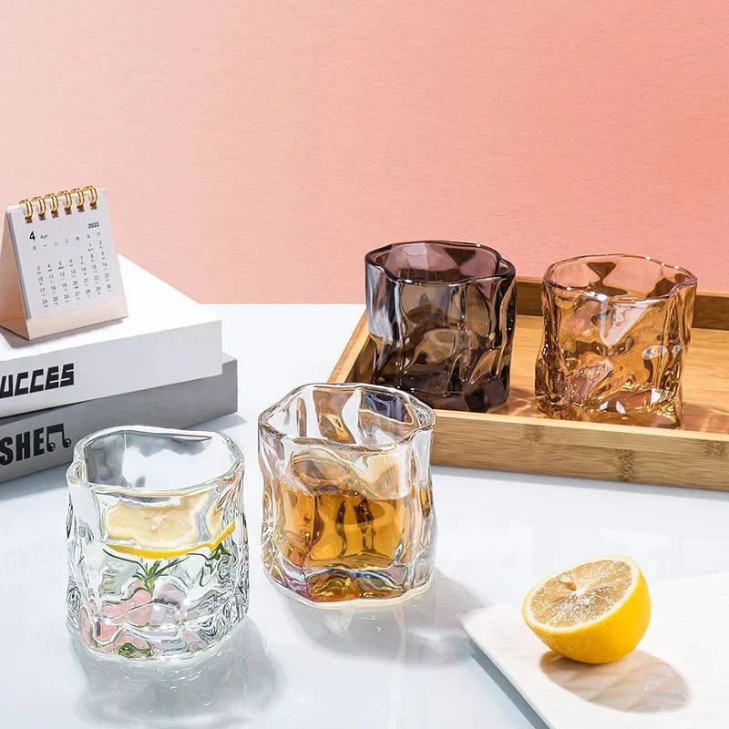 Sikunuo | Elegant Glacier Ripple Whisky Glass