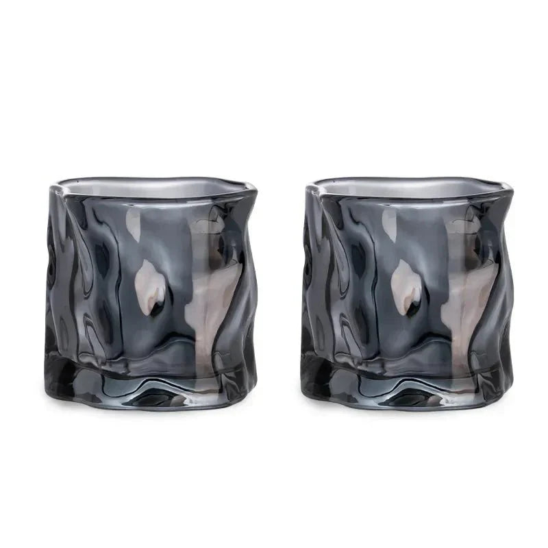 Sikunuo | Elegant Glacier Ripple Whisky Glass
