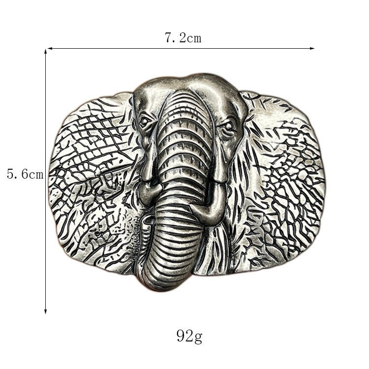 Elephant Western Belt Buckle