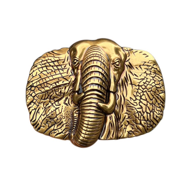 Elephant Western Belt Buckle