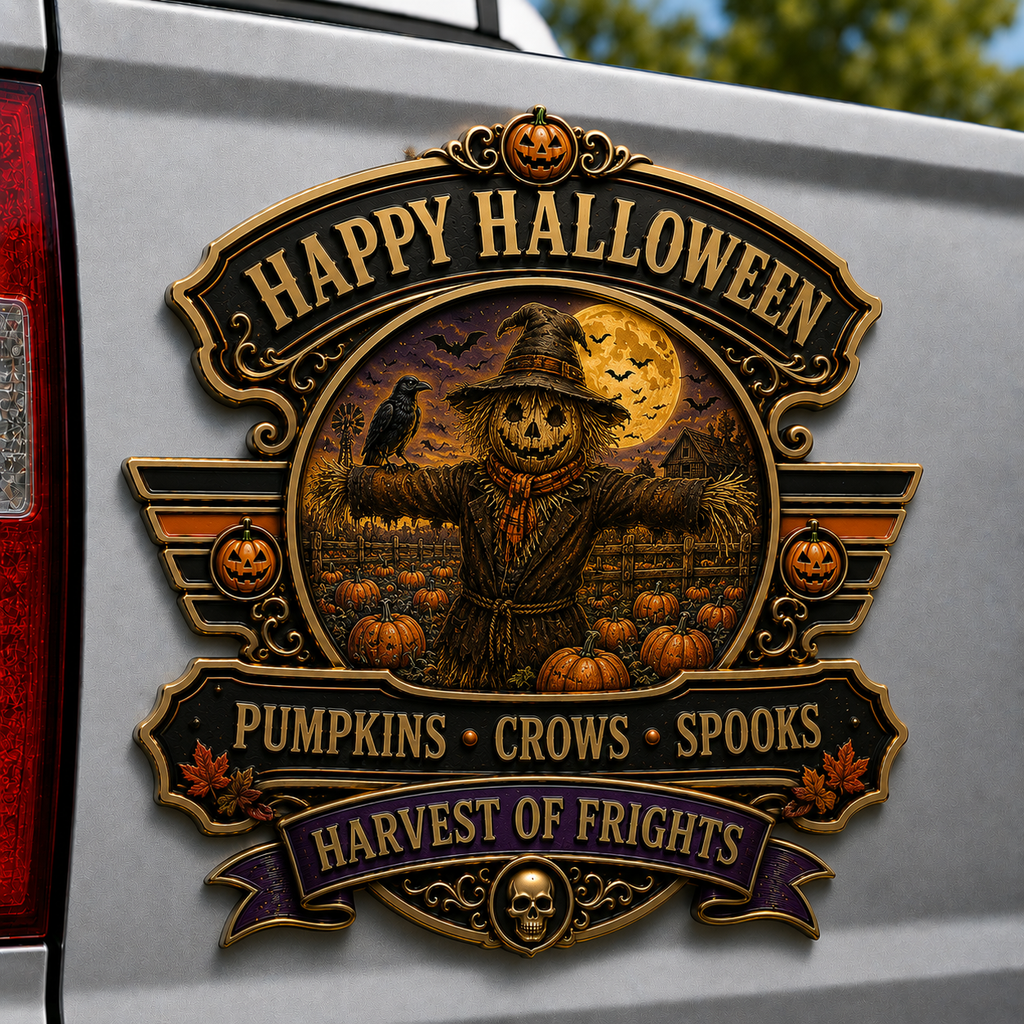Happy Halloween Metal Car Emblem
