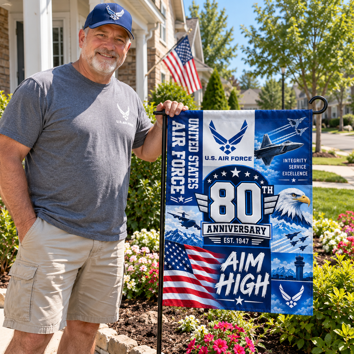 United States Air Force 80th Anniversary Commemorative Garden Flag