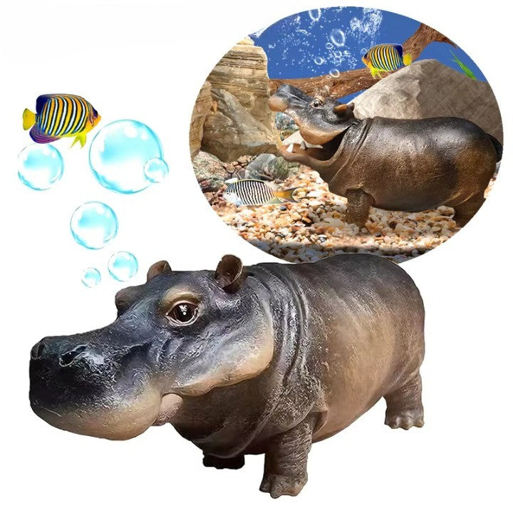 Sikunuo | Mini Hippo Decorative Fish Tank Air Bubbler