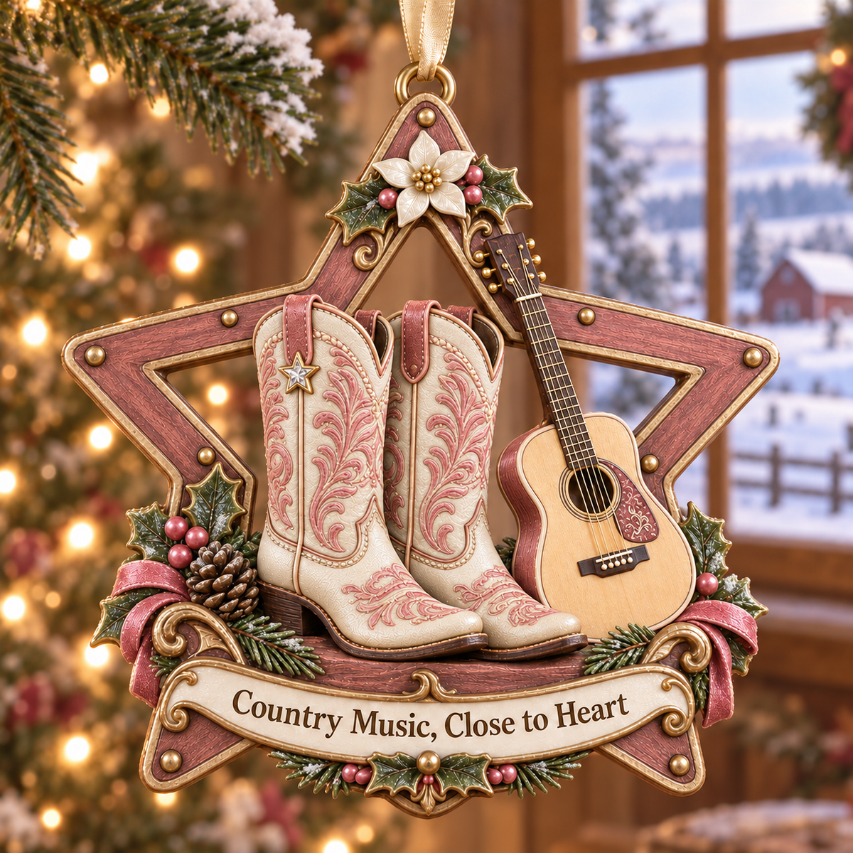 Country Music Queen Christmas Tribute Ornament