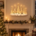 🌲✨ Lighted Woodland Forest Wall Decor – Glowing Winter Cabin Scene