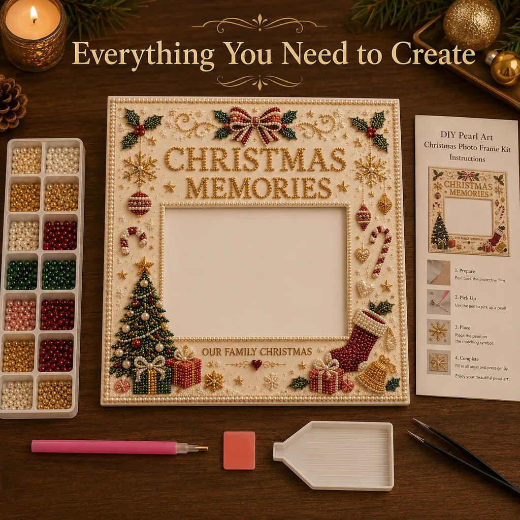 Christmas Memories DIY Photo Frame Bead Art Kit