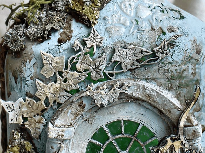 Sikunuo | Altered Art Bottle - Mystical forest stories