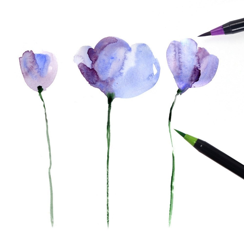 Sikunuo | Elegant Watercolor Brush Set – Creative Painting Made Easy
