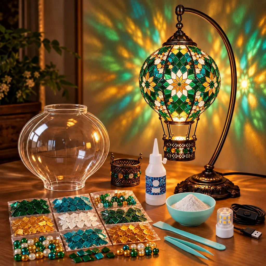 DIY Turkish Mosaic Hot Air Balloon Lamp Kit