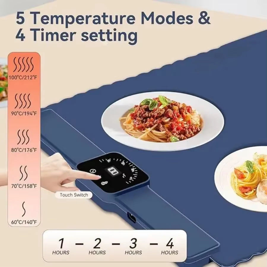 Sikunuo | Safe Heat Roll-Up Electric Food Warmer Mat