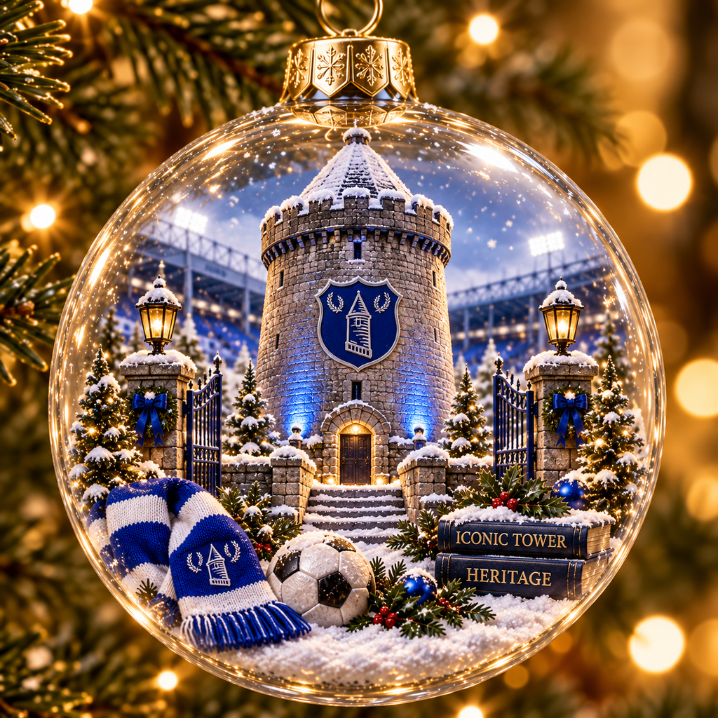 Nil Satis Nisi Optimum Light-Up Football Christmas Globe Ornament