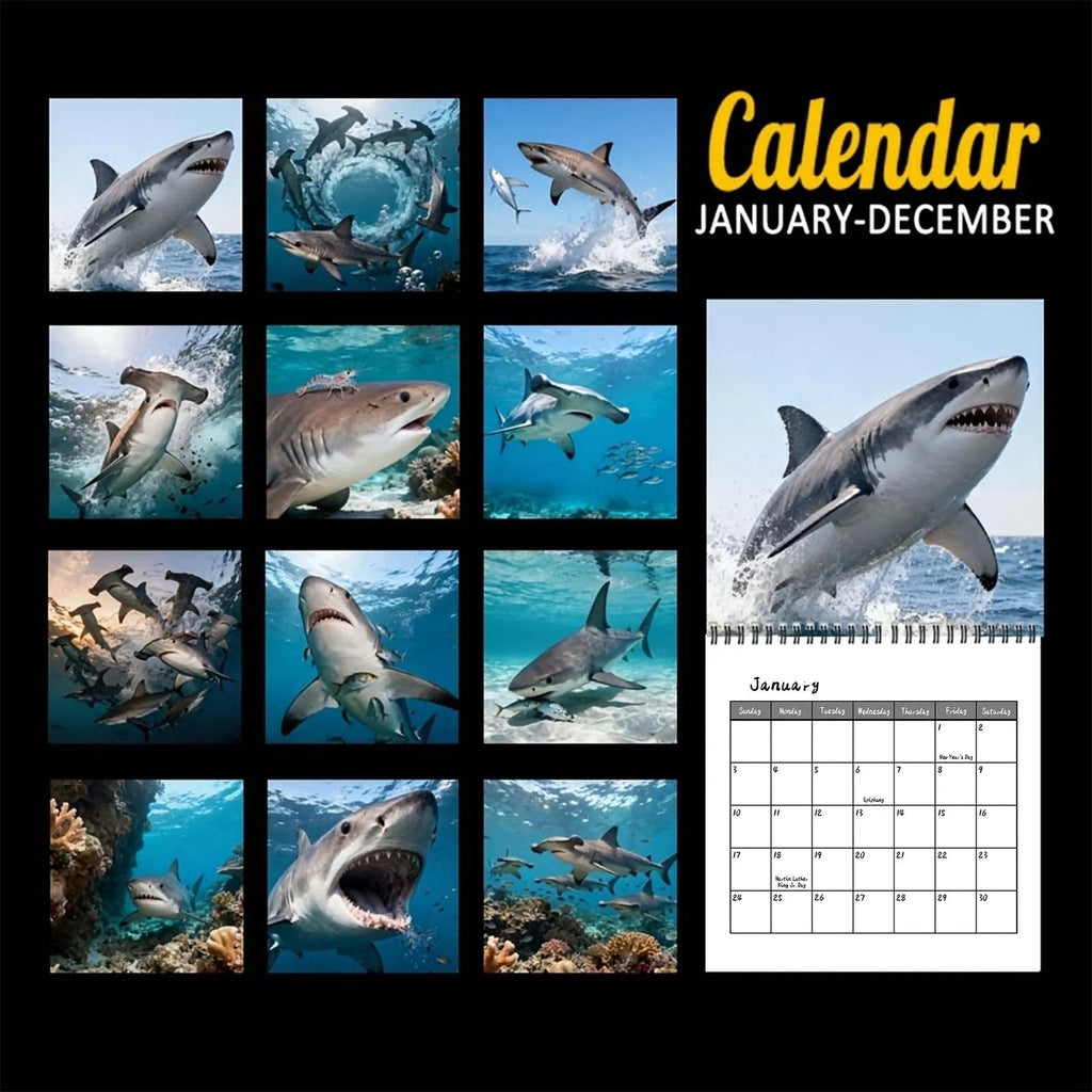 2027 Sharks Wall Calendar