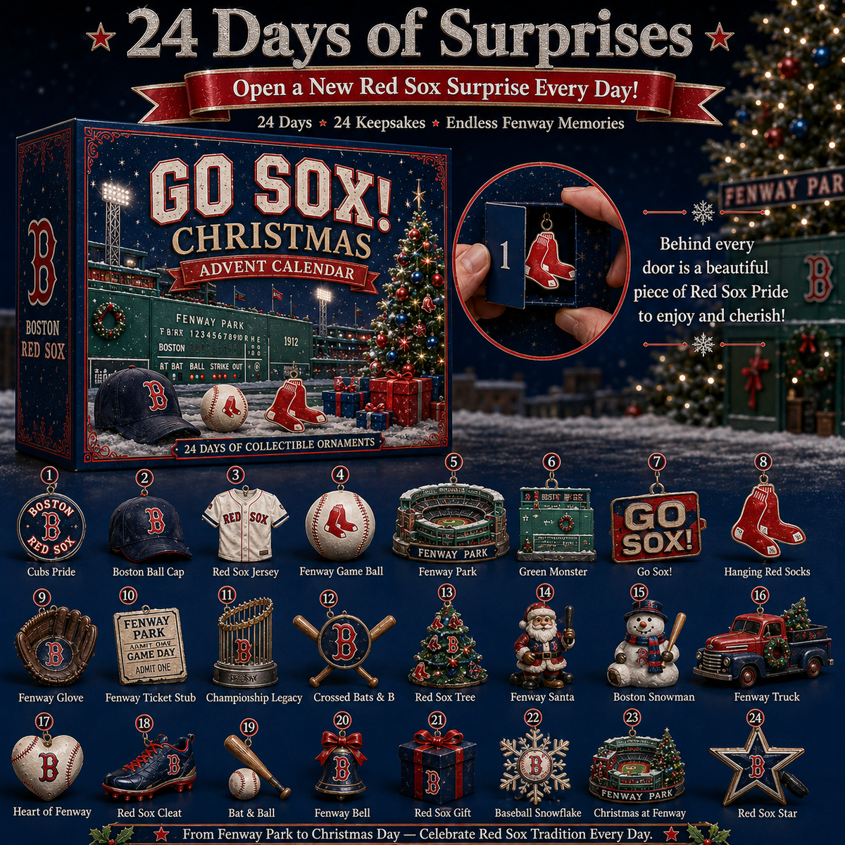 Go Sox! Baseball Christmas Advent Calendar