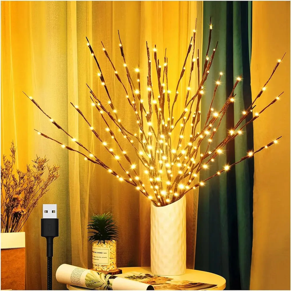Sikunuo | Battery-operated adjustable LED branch decoration string lights