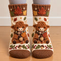 Autumn Cottage Cozy Socks – Cute Woodland Animal Designs