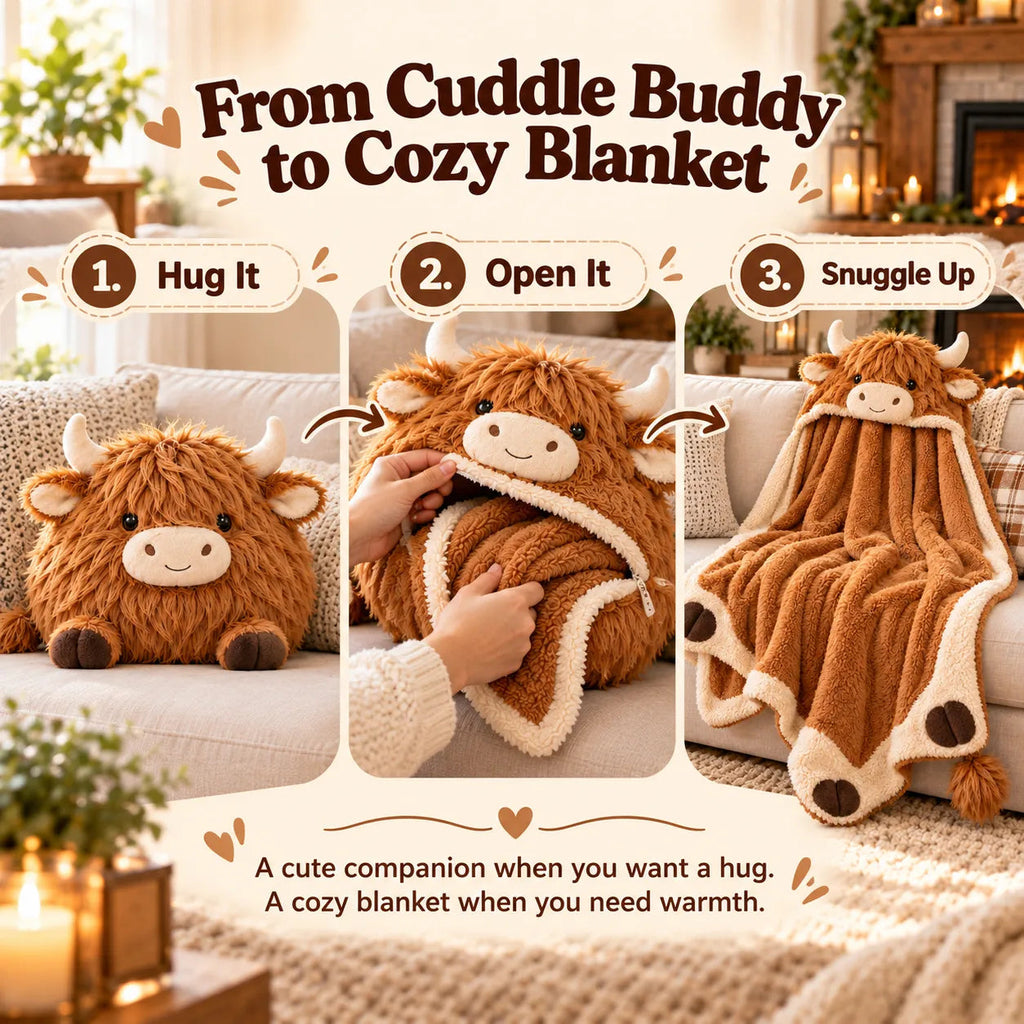 2-in-1 Plush Pillow & Blanket Collection