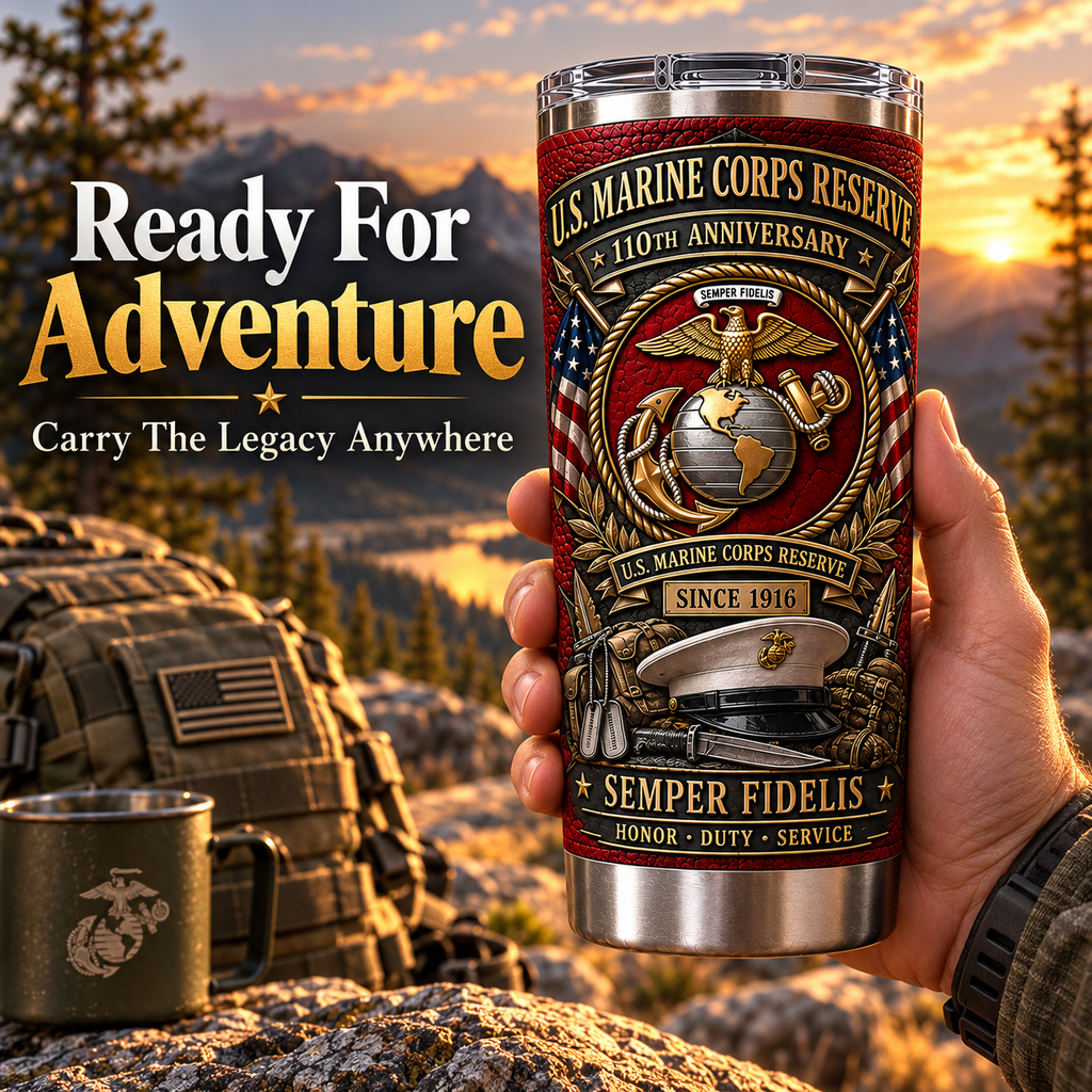 U.S. Marine Corps Reserve 110th Anniversary Insulated Travel Tumbler