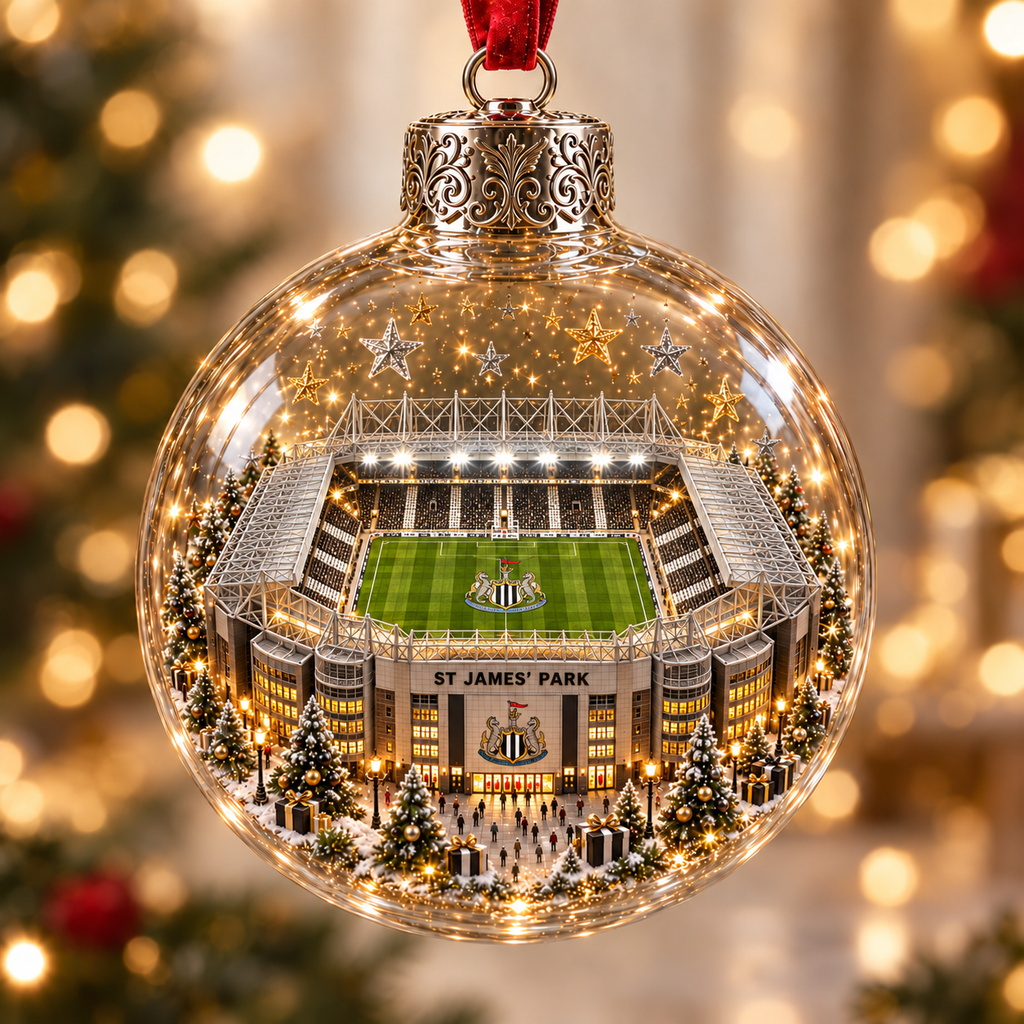 Bring the Stadium Home — Light-Up Football Stadium Christmas Ornament