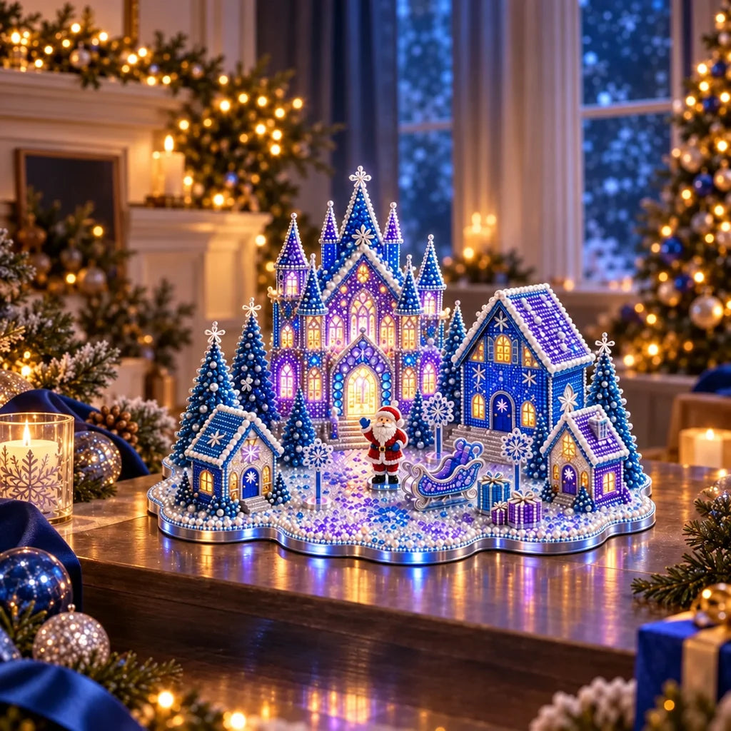3D DIY Diamond Art Village Kit – Christmas & Halloween Craft Decor