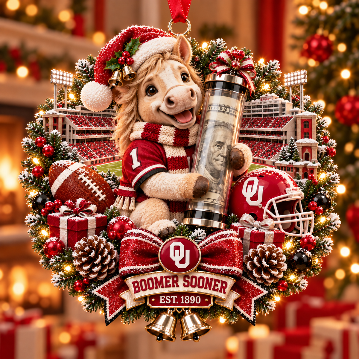 College Football Money Surprise Ornament
