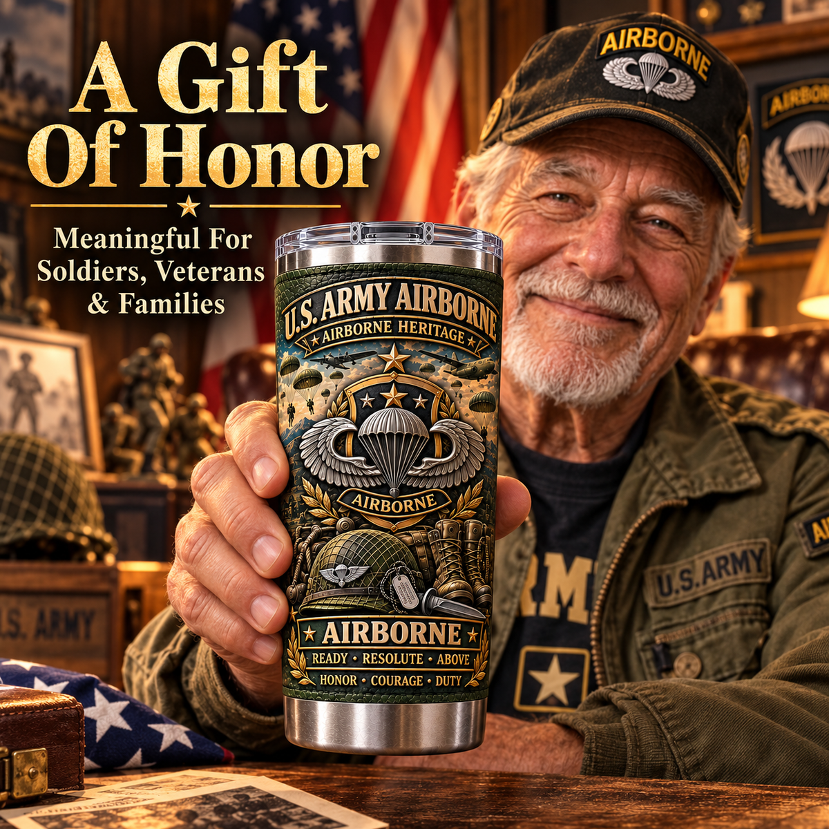 U.S. Army Airborne Heritage Insulated Travel Tumbler