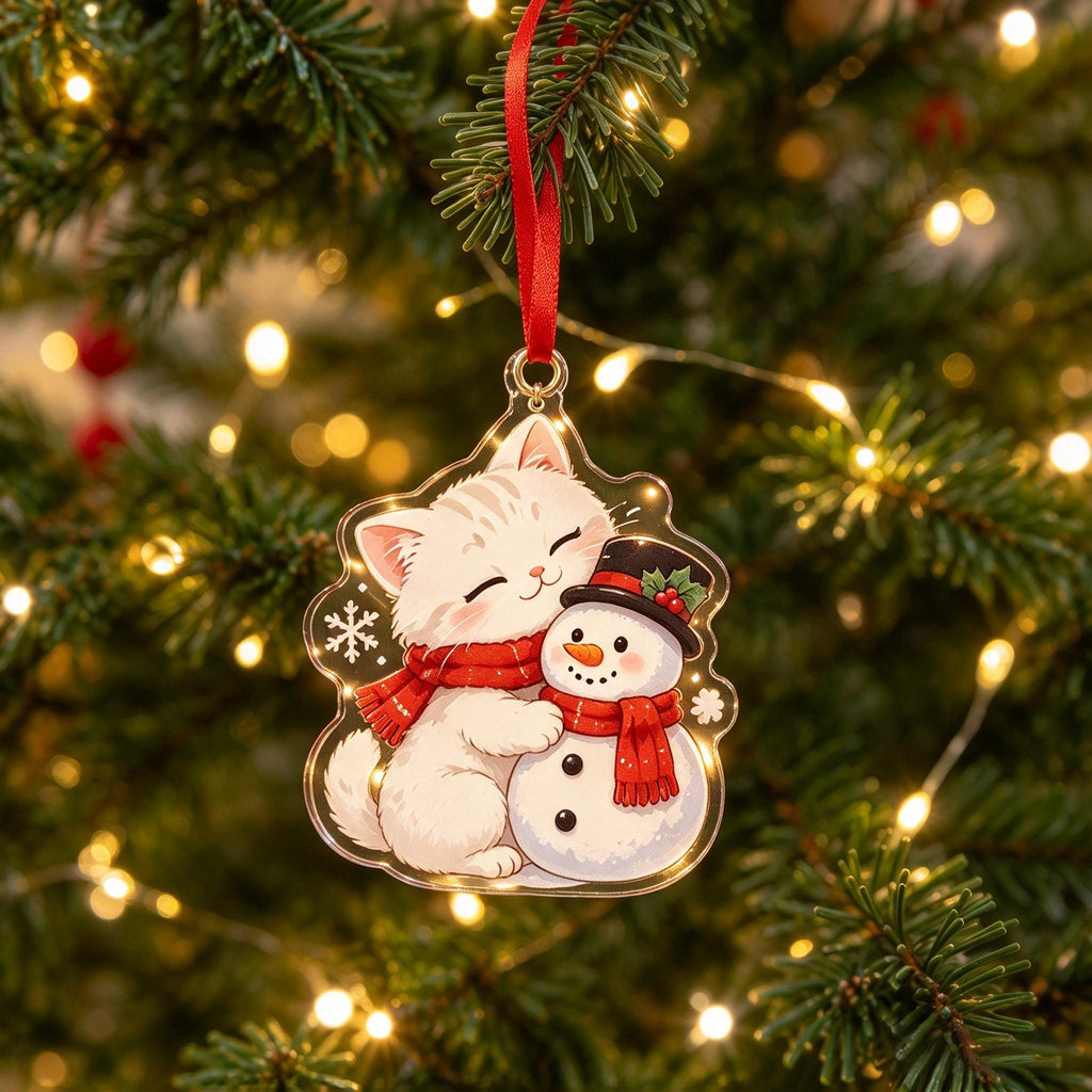 Festive Christmas Cat Ornament