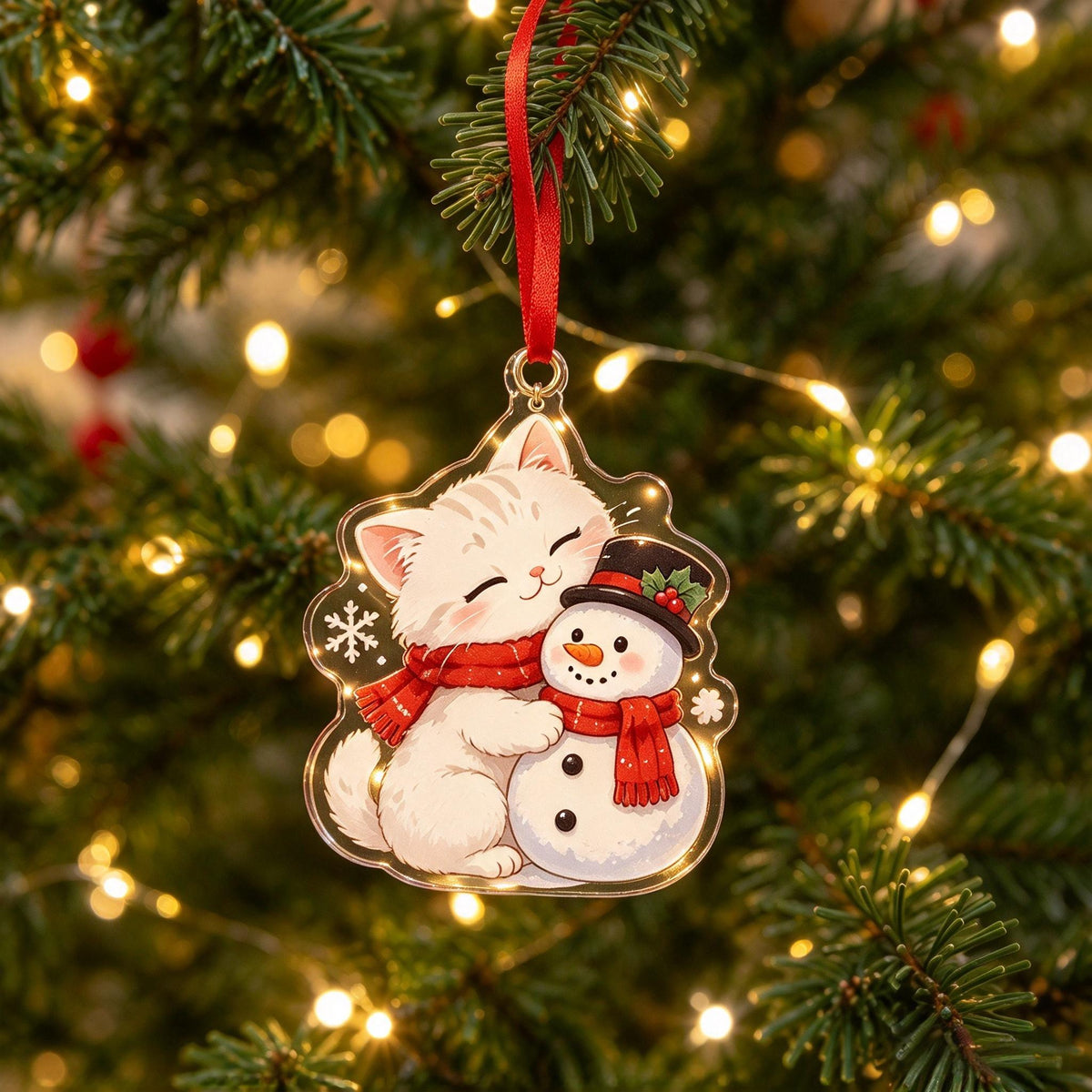 Festive Christmas Cat Ornament