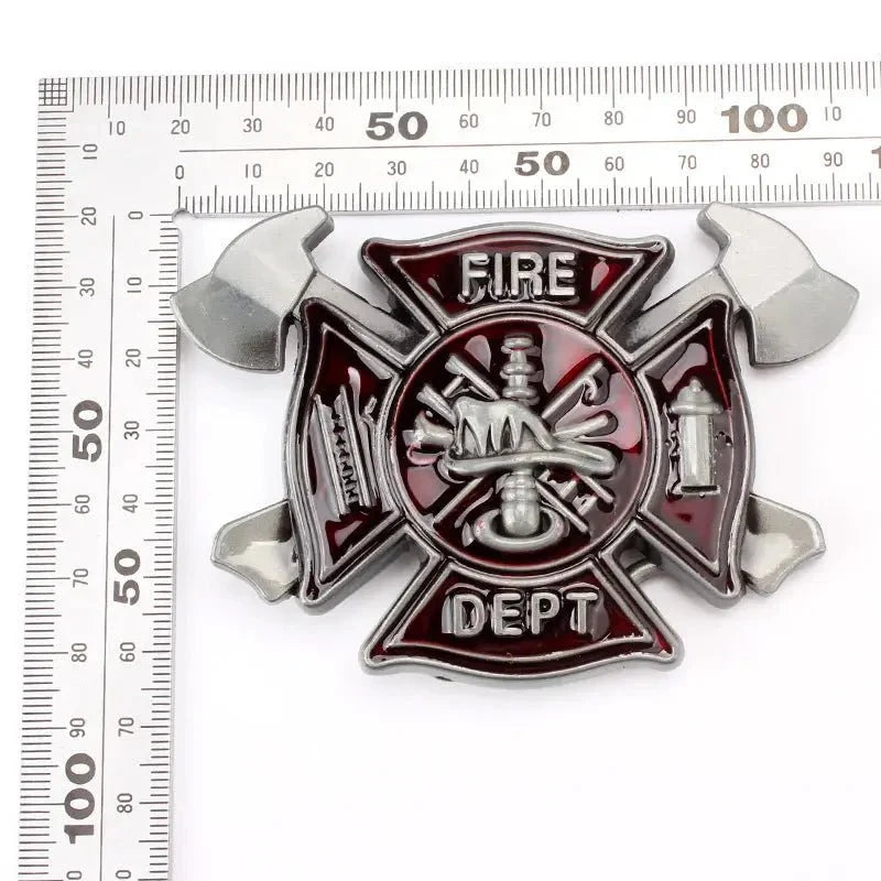 Fire Dept Hydrant Ax Belt Buckle