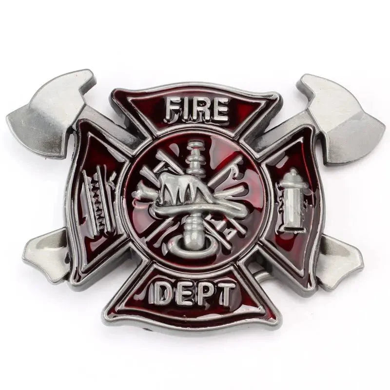 Fire Dept Hydrant Ax Belt Buckle
