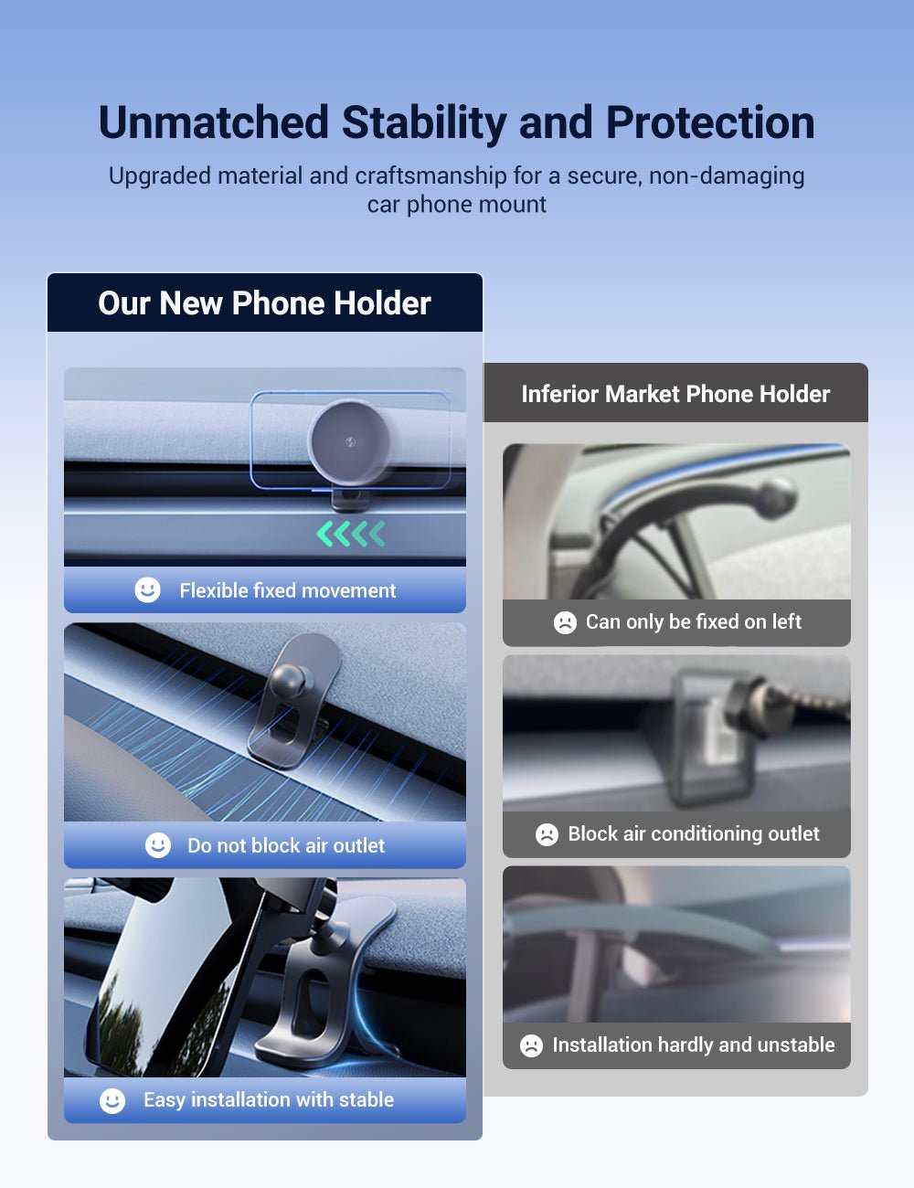 Flexible Phone Holder for Model 3 Highland & Model Y Juniper | Sikunuo