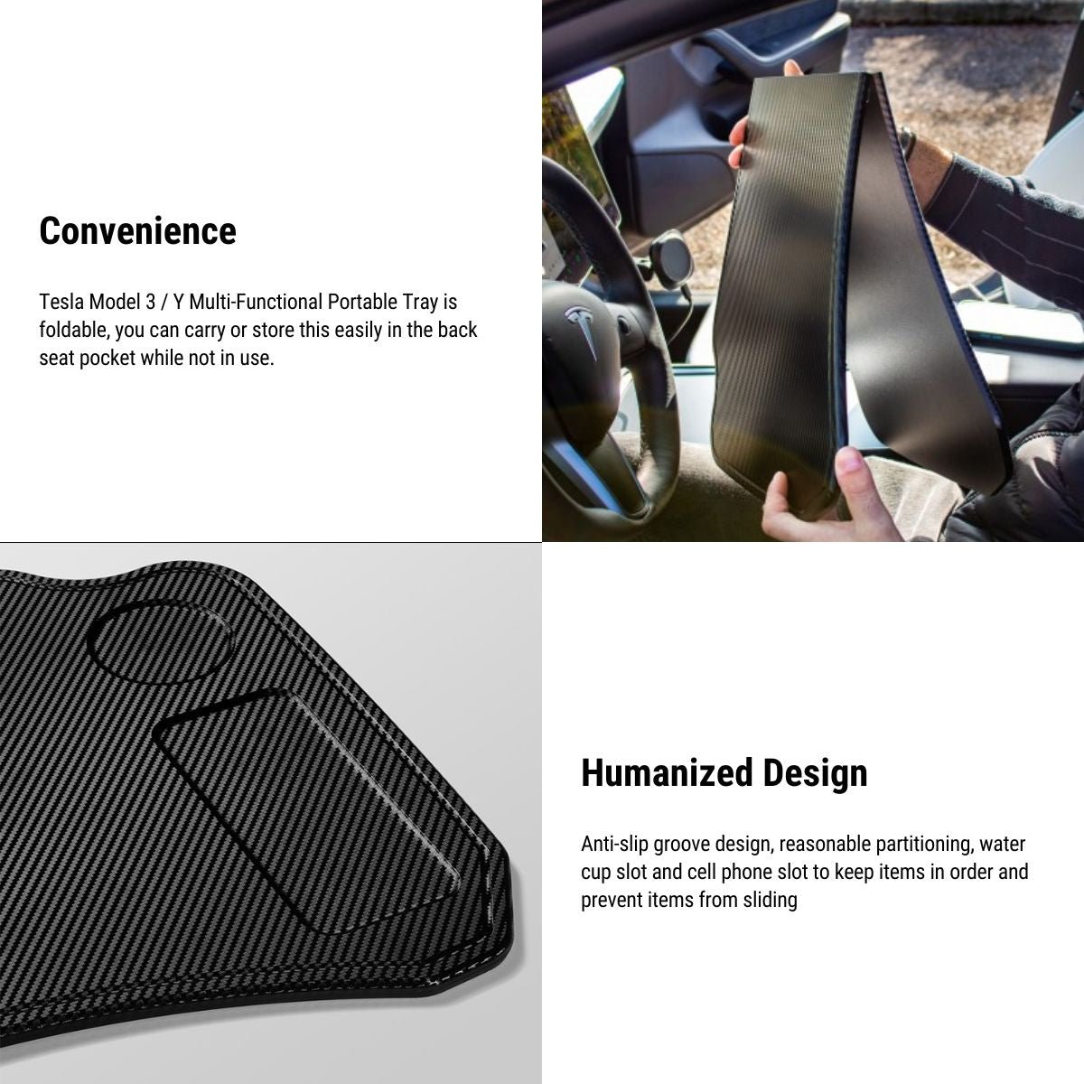 Foldable Laptop Working Desk for Model 3 / Model Y | Sikunuo